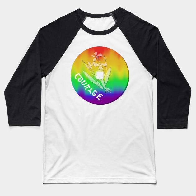 Courage Token - Rainbow Baseball T-Shirt by LochNestFarm